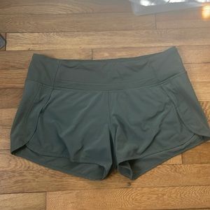 Lululemon Green Running Shorts